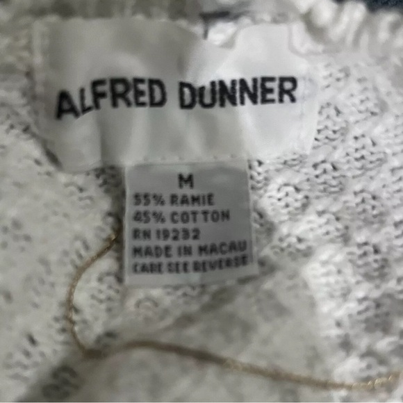 Y2K White Knit Cardigan With Floral Design Medium Alfred Dunner - Picture 5 of 5